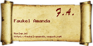 Faukel Amanda névjegykártya